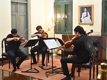 ประมวลภาพบรรยากาศการแสดงดนตรีคลาสสิค
ของวง “Sanée String Quartet” (เสน่ห์
สตริง ควอเต็ต)