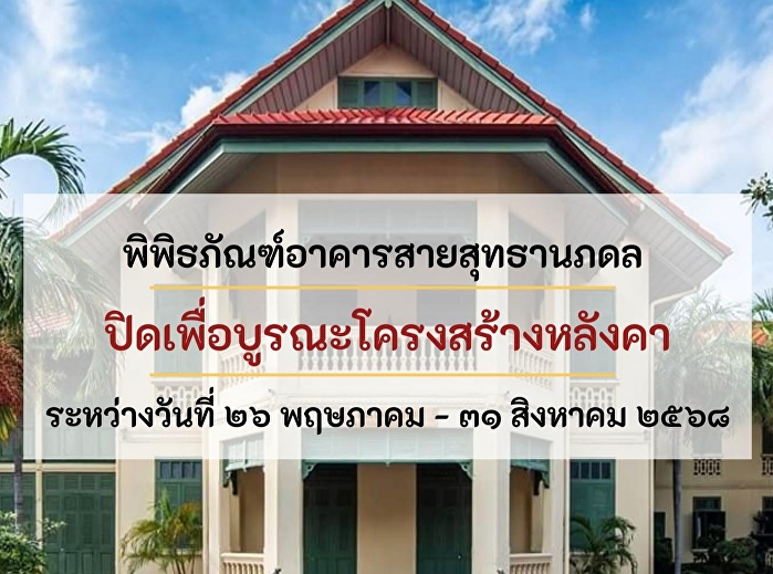 ปิดการให้บริการพิพิธภัณฑ์อาคารสายสุทธานภดล